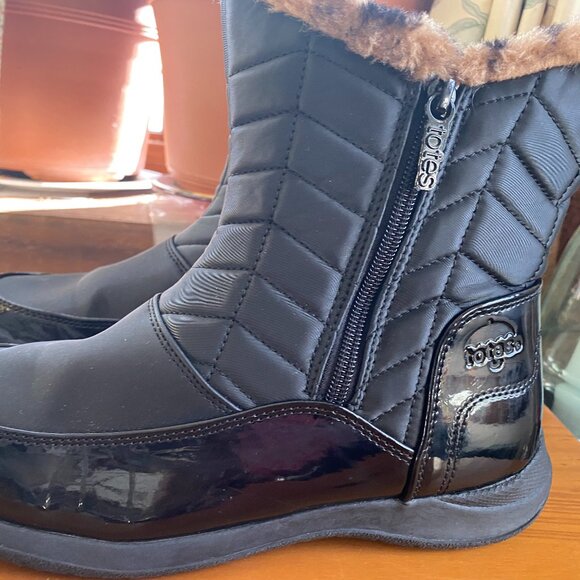 TOTES WATERPROOF LINED, SIDE-ZIP BOOTS SZ 9 - Picture 1 of 8